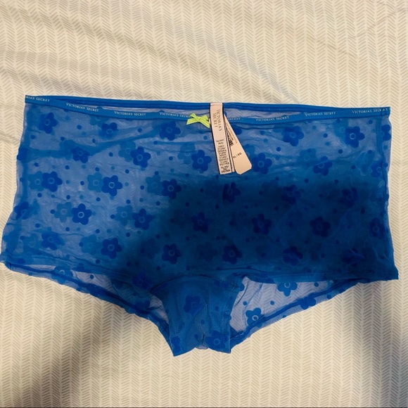 NWT Victoria’s Secret Boy Short/Shorty Panties in Mesh Daisy - Picture 6 of 13